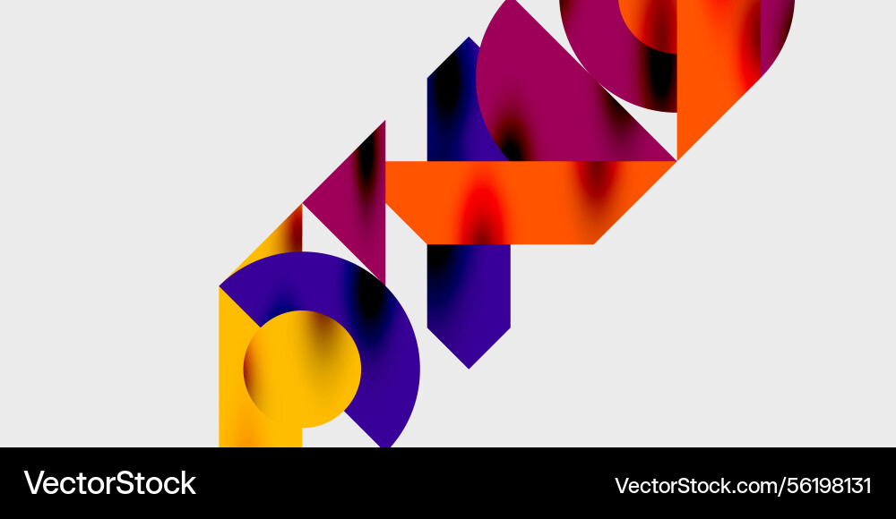 Abstract geometric shapes overlap creating Abstract geometric shapes overlap creating Vector Image