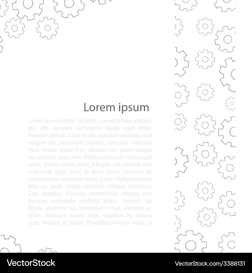 Gears pattern with text Vector Image