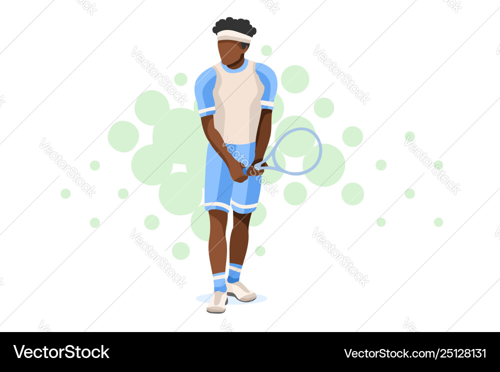 Man and racket icon Man and racket icon vector image