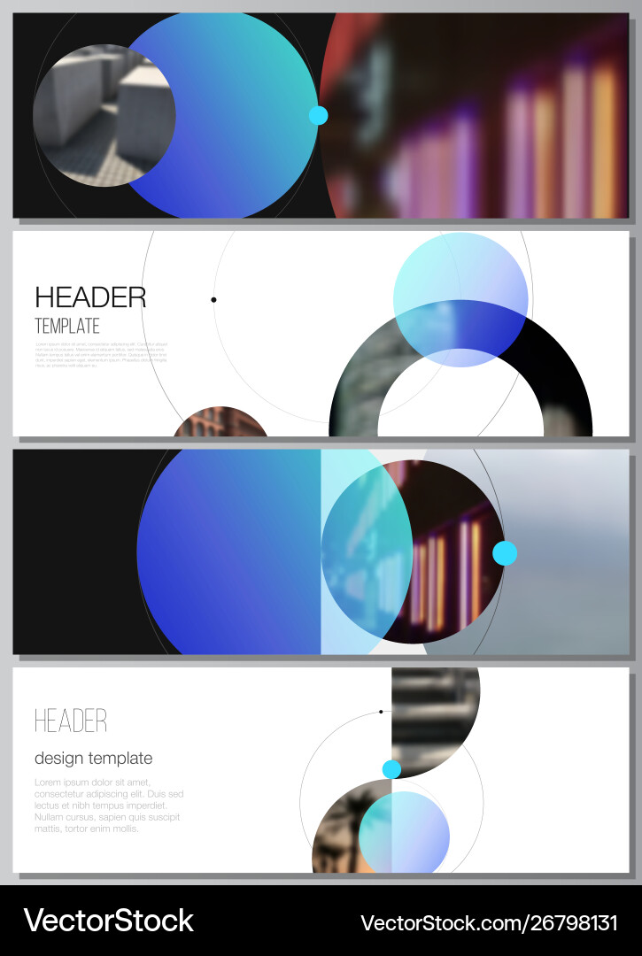 Minimalistic layout headers banner vector image