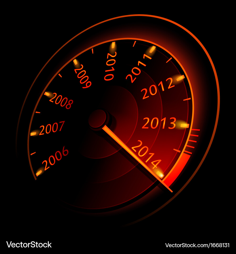 Red Speedometer Display vector image