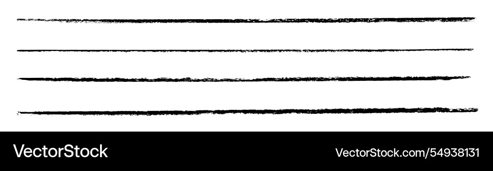 Set of textured horizontal lines Set of textured horizontal lines vector image