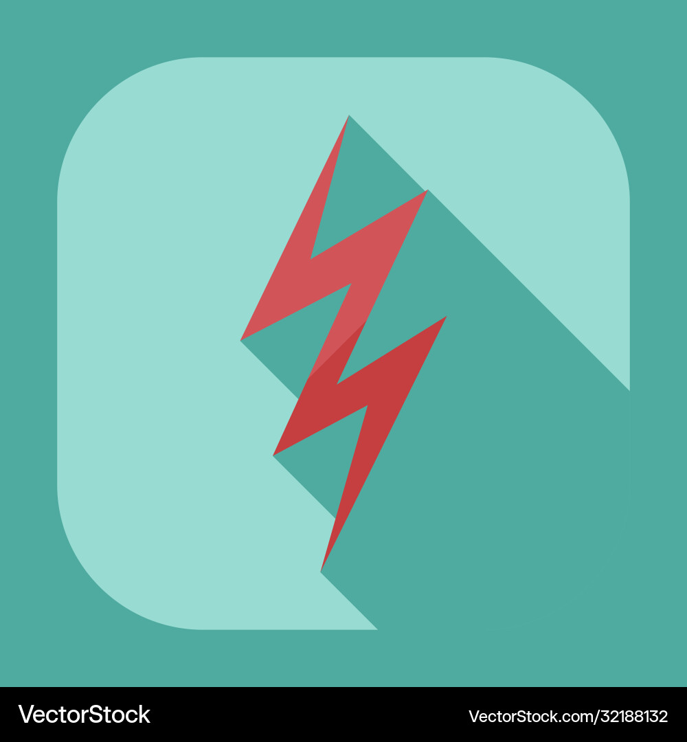 Flat modern design with shadow icons warning vector image