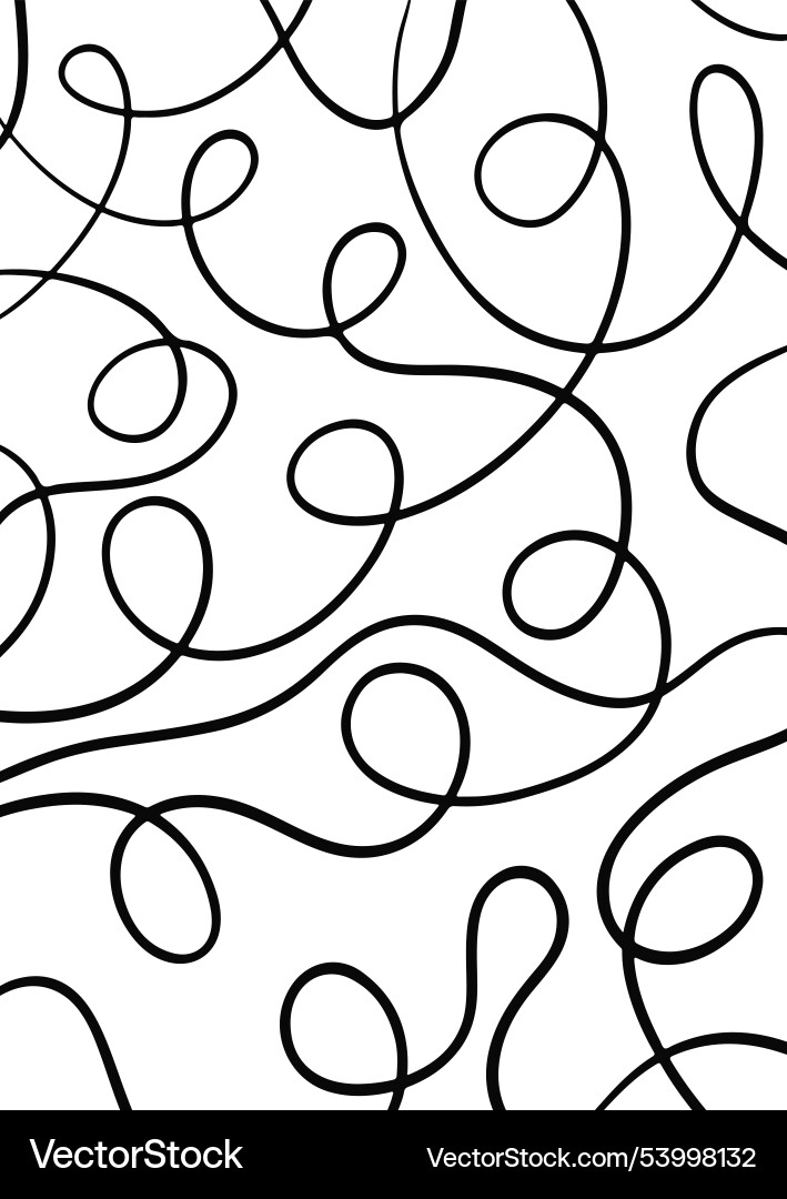 Hand drawn swirl pattern design background vector image