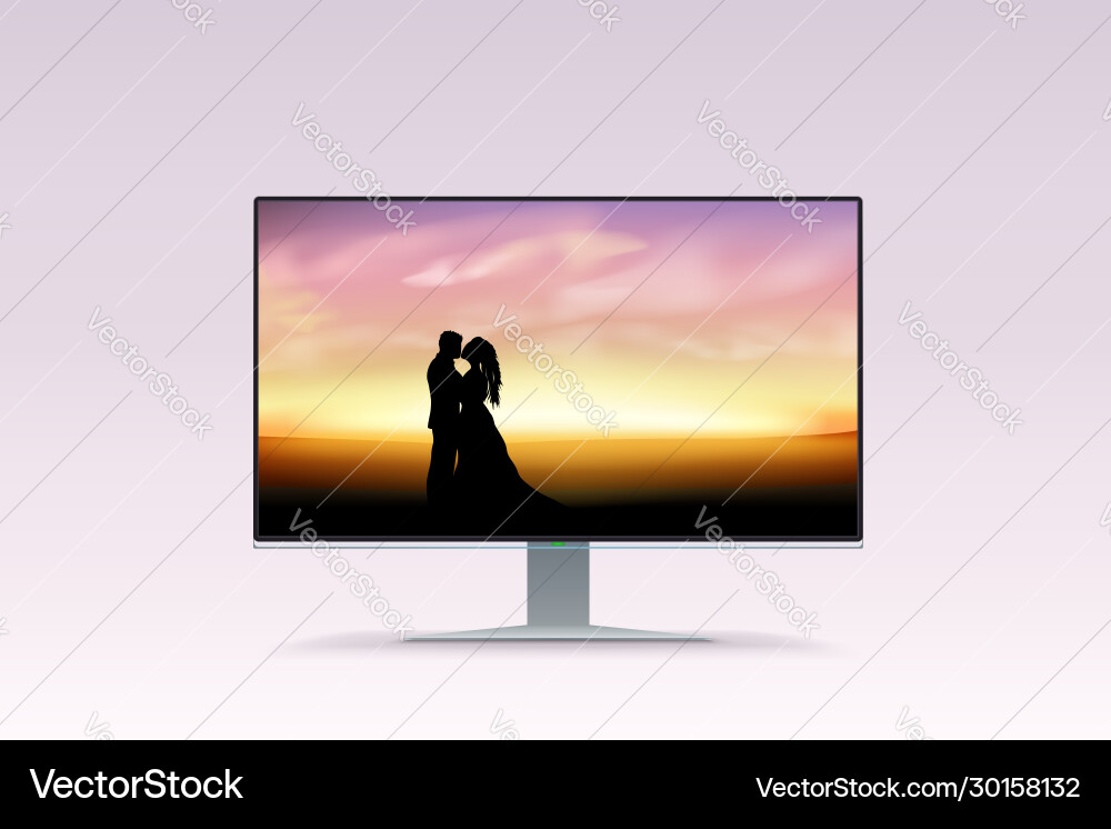 Lcd screen with sensitive image Lcd screen with sensitive image vector image