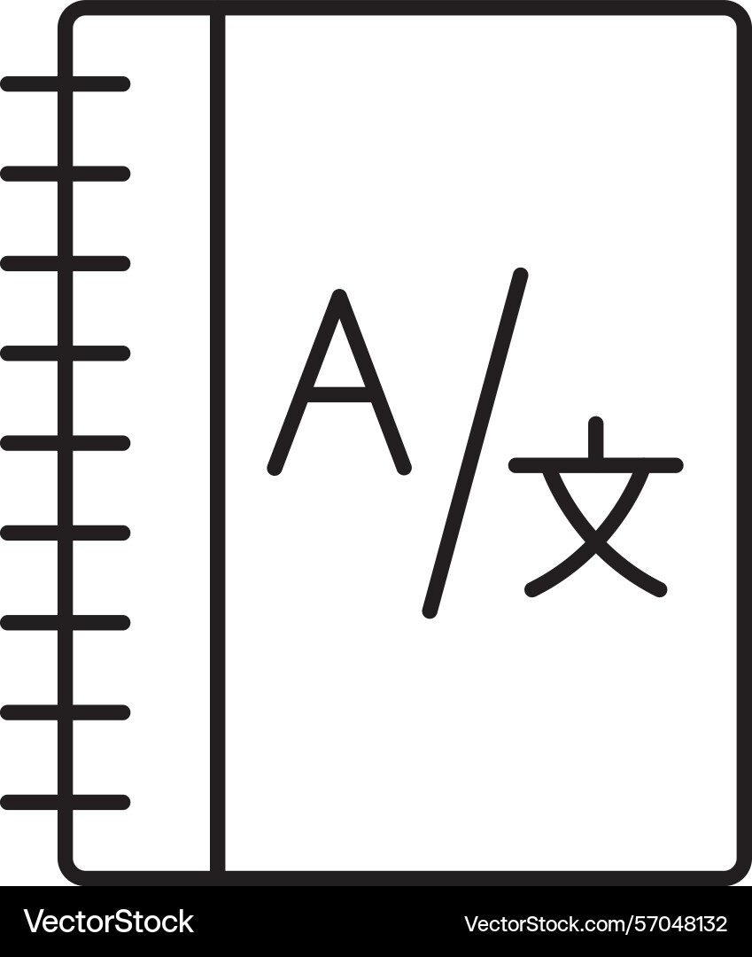 Notebook line icon design vector image