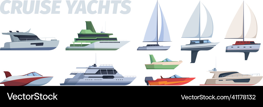 Reiseboot Ozean Kreuzfahrt Yacht Seitenansicht Luxus Reiseboot Ozean Kreuzfahrt Yacht Seitenansicht Luxus vektorbild