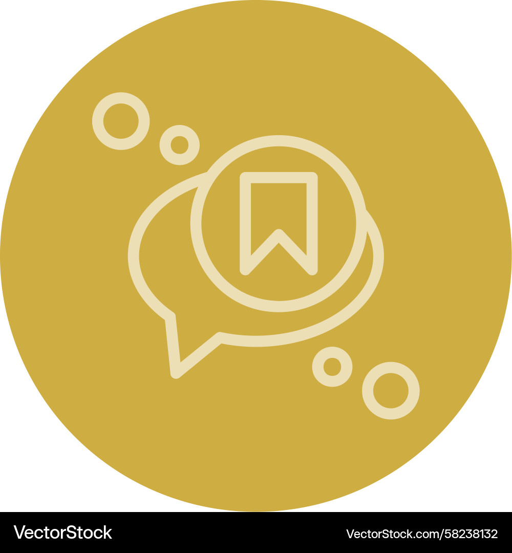 Save Message Line Icon Vector Image