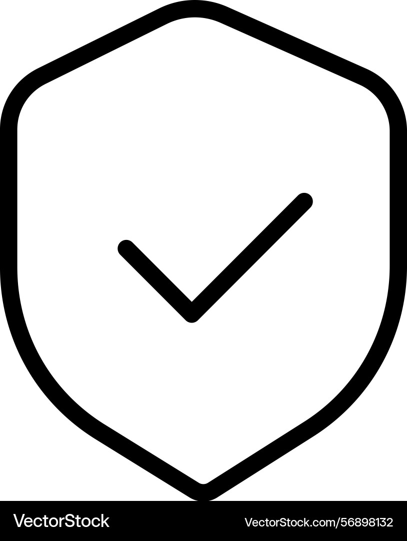 Shield-ui-security-icon vector image