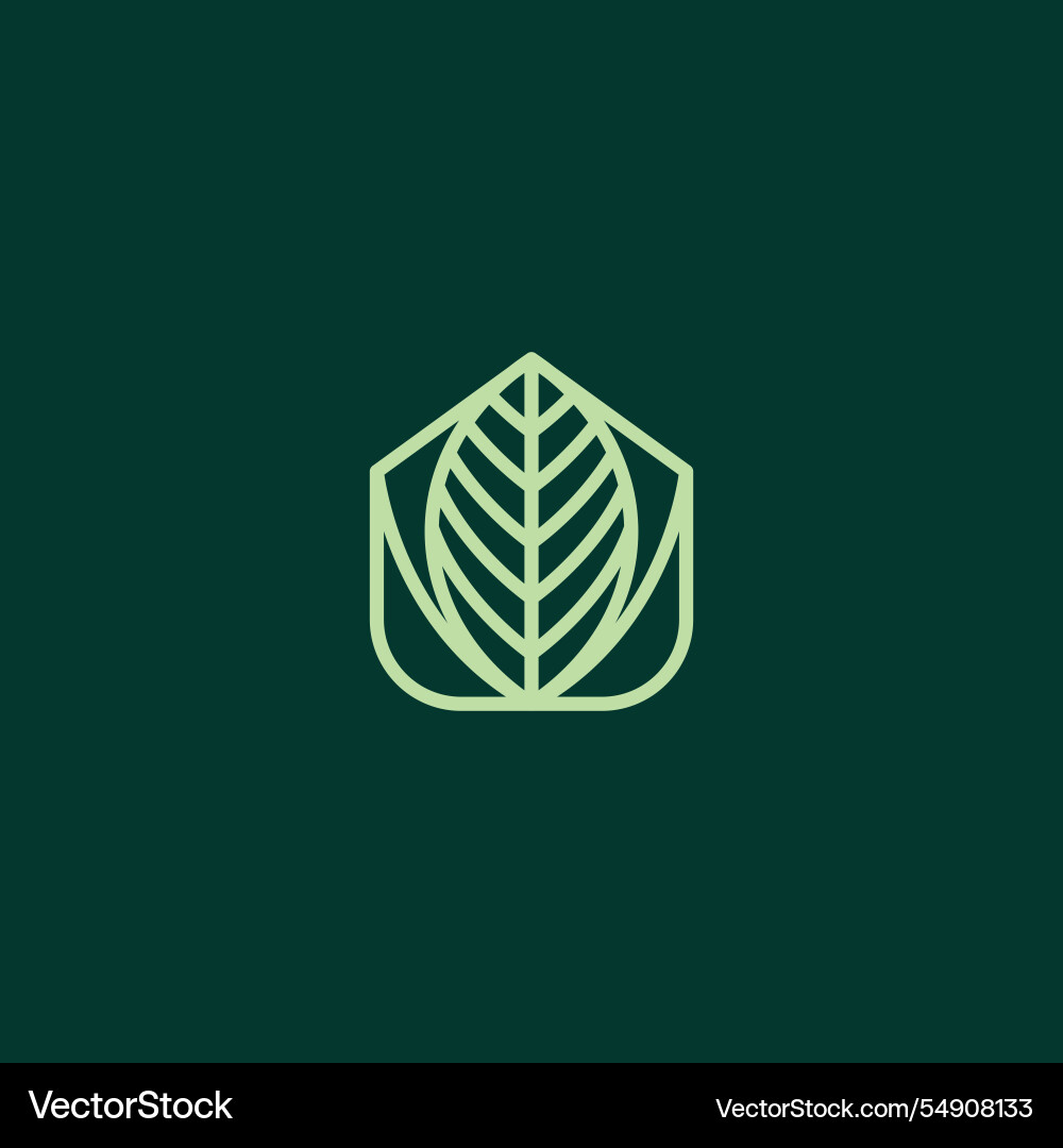 Blatt Zuhause Bio-Logo grün Ikone Blatt Zuhause Bio-Logo grün Ikone vektorbild