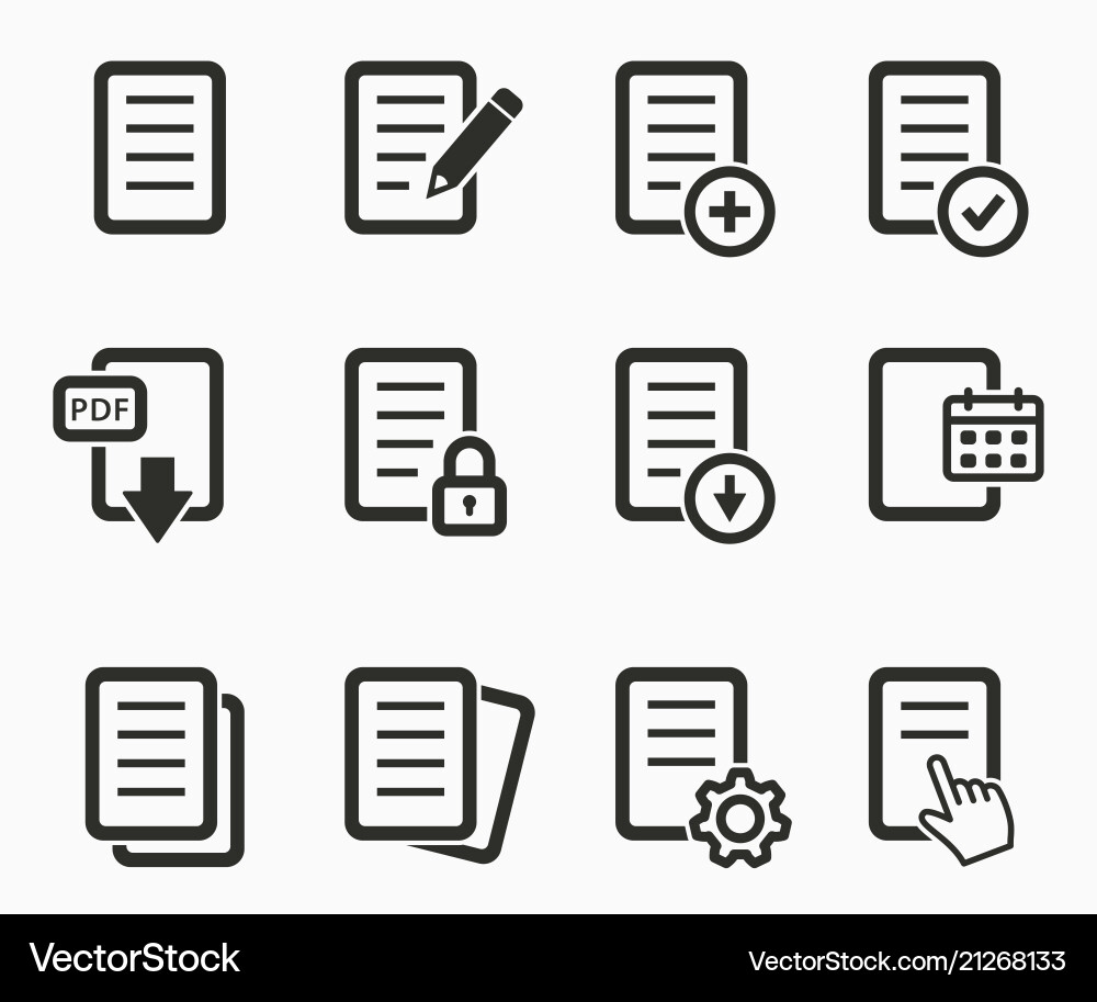Document File Icons - Paper & PDF vector image