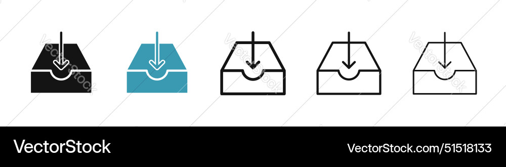 Inbox icon Inbox icon vector image