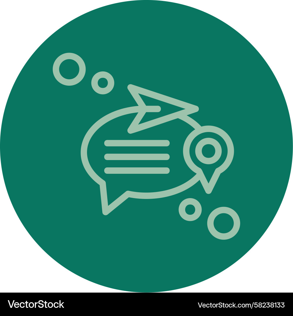 Send Location Line Multi Color Vector Image