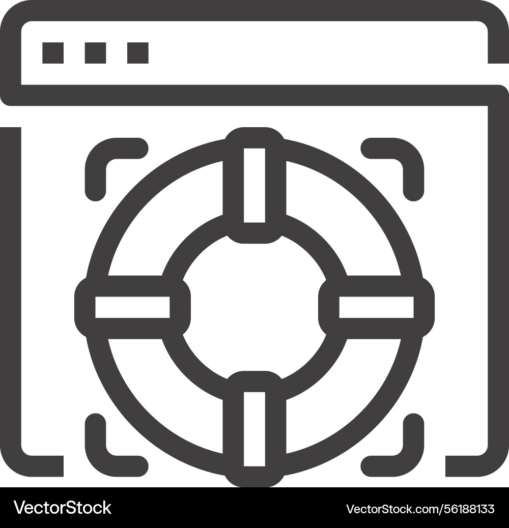 Support flat line web icon concept Support flat line web icon concept vector image