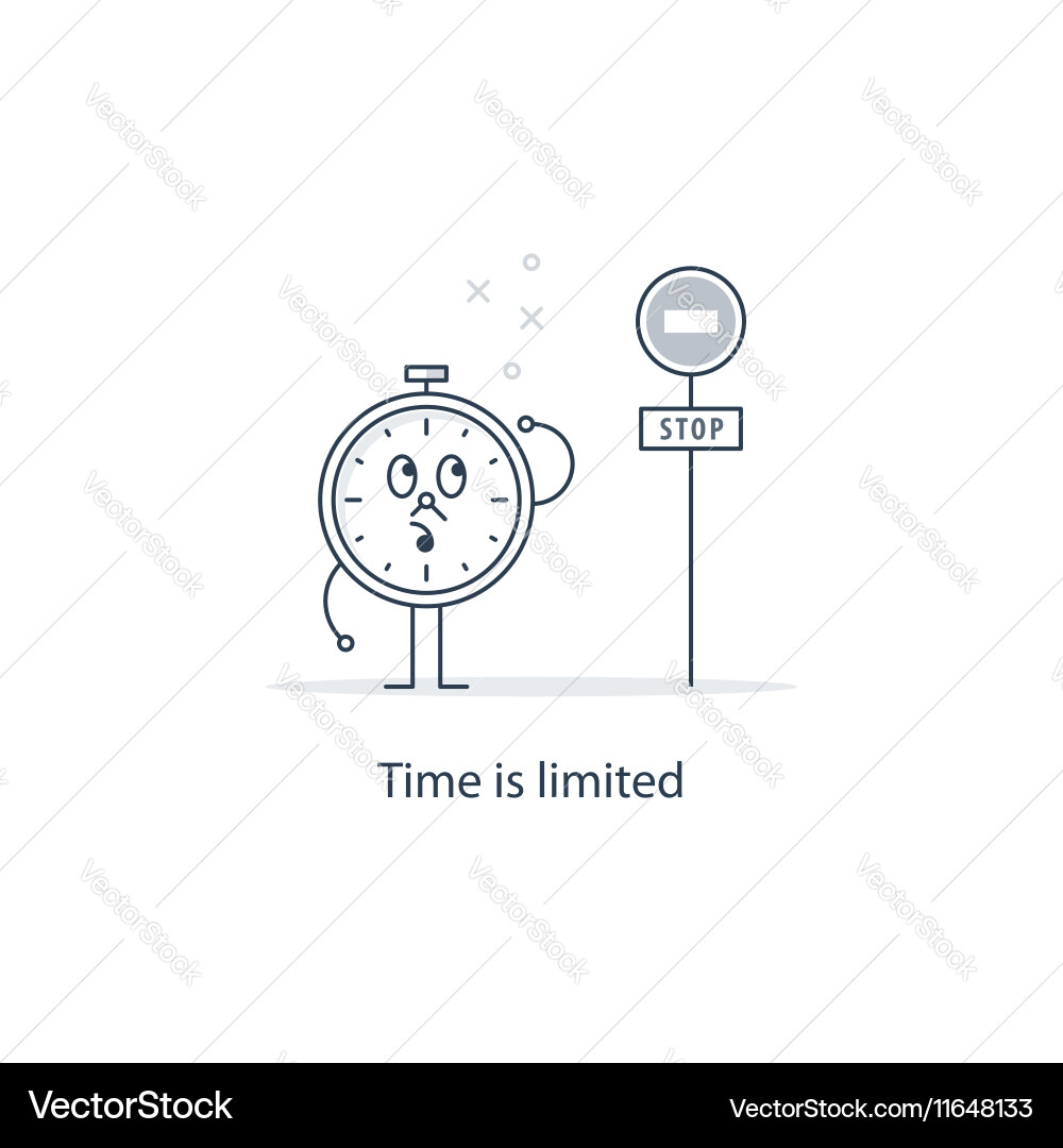 Time Constraint Concept vector image
