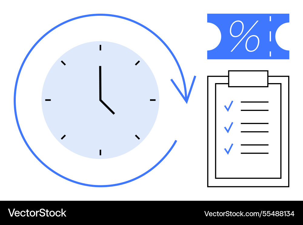 Efficient time management with task planning Efficient time management with task planning vector image