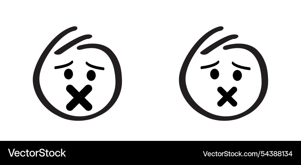 mute-no-talk-please-be-quiet-silent-or-silence-vector-image