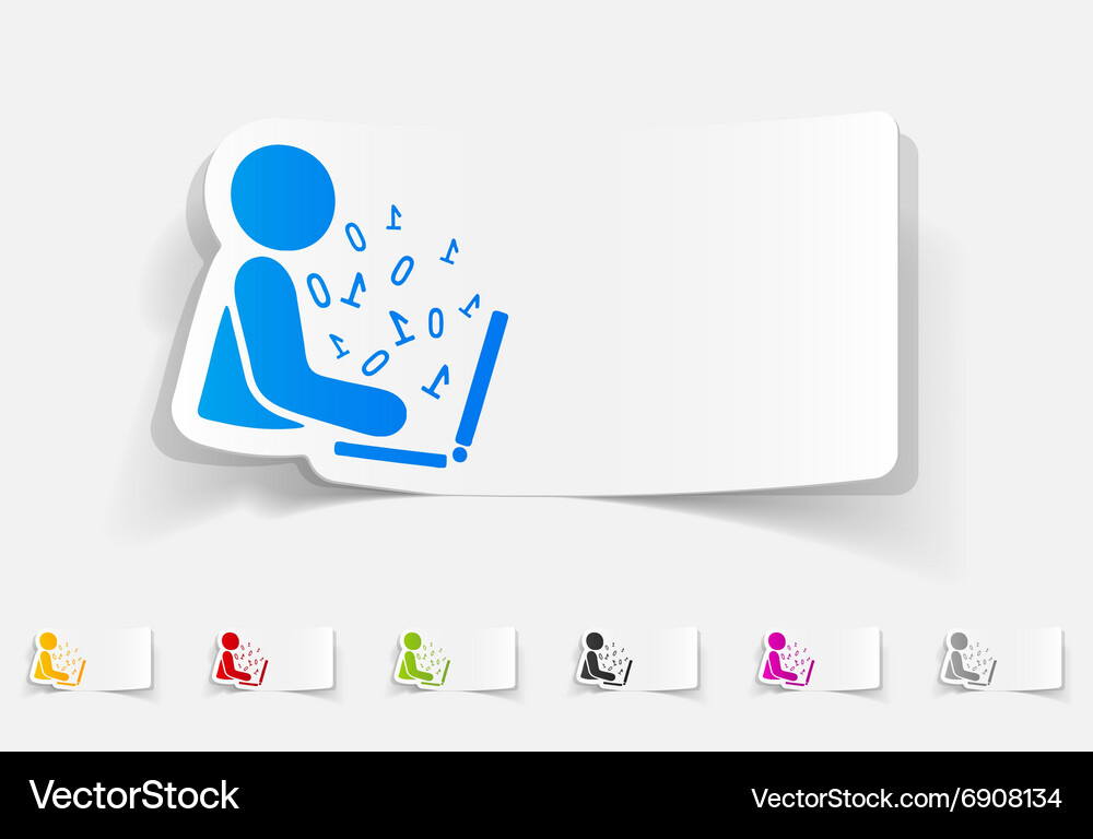 Realistic design element hacker Vector Image