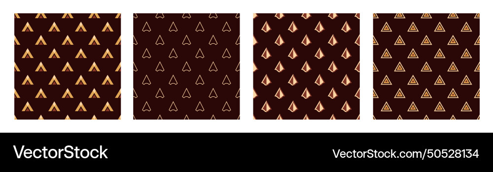 Set of four abstract seamless patterns Set of four abstract seamless patterns vector image