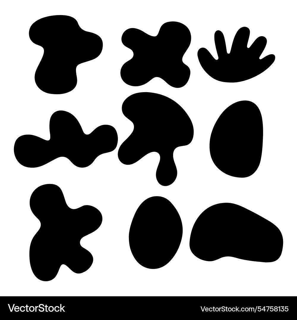 Abstract black blob shapes Abstract black blob shapes Vector Image