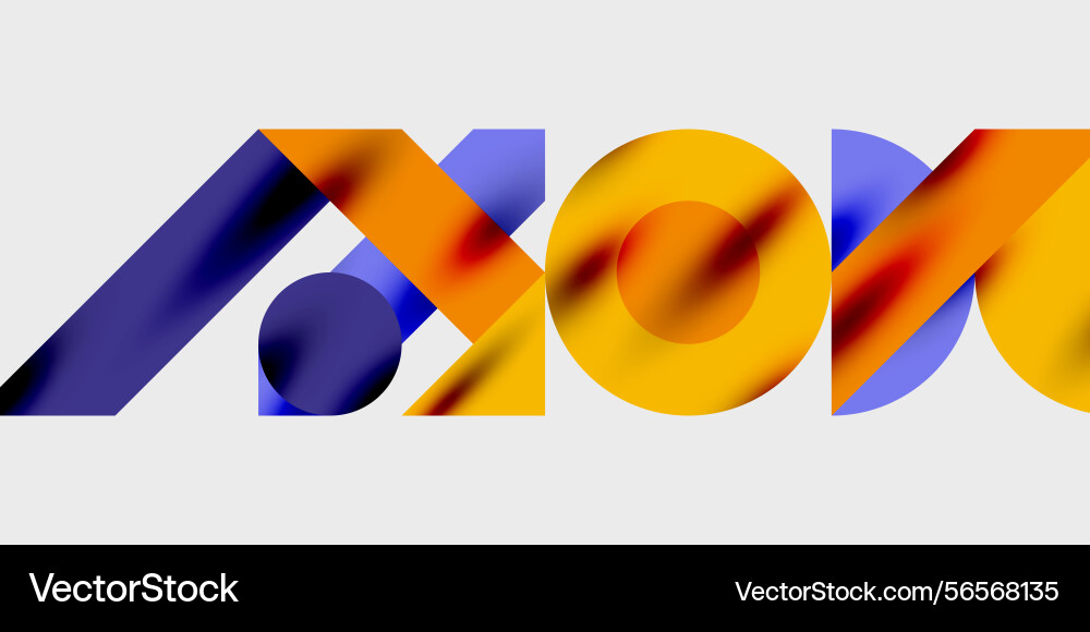 Abstract colorful design features overlapping vector image