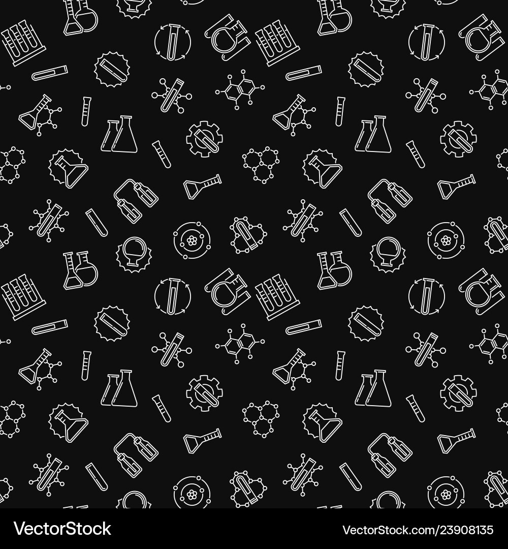 Chemistry Pattern - Dark Background vector image