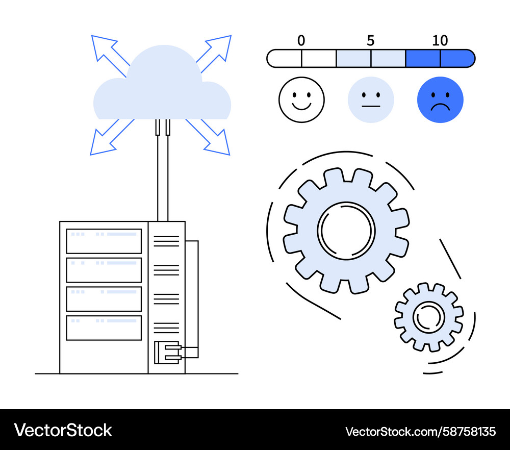 Cloud Computing Network & Performance Vector Image