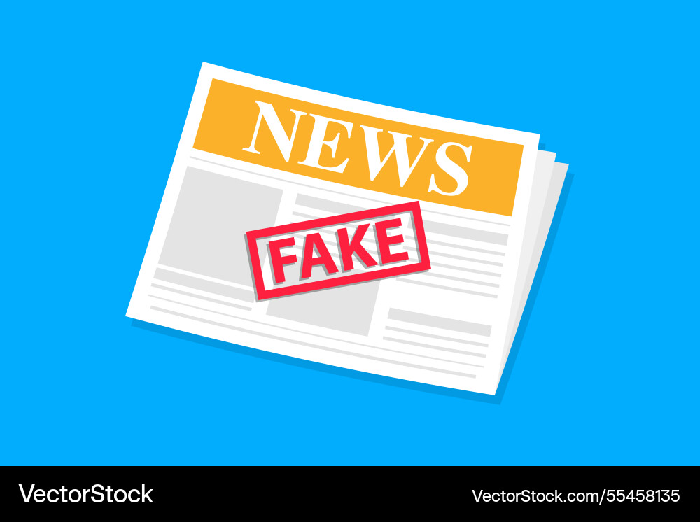 Fake newspaper template fake news newspaper Vector Image