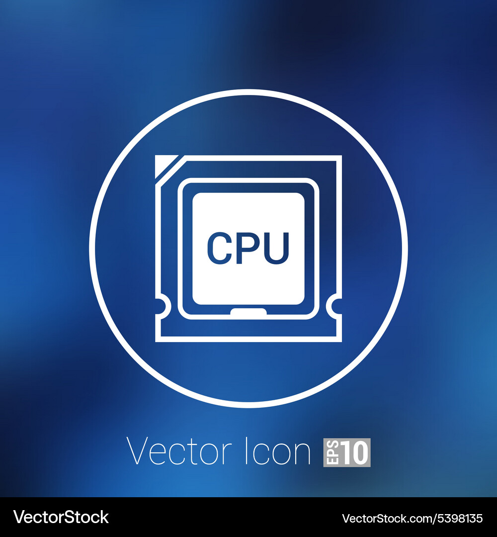 Icon of cpu microprocessor sign symbol process Vector Image