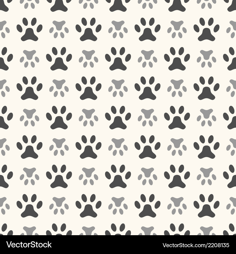 Paw Print Seamless Pattern vector image