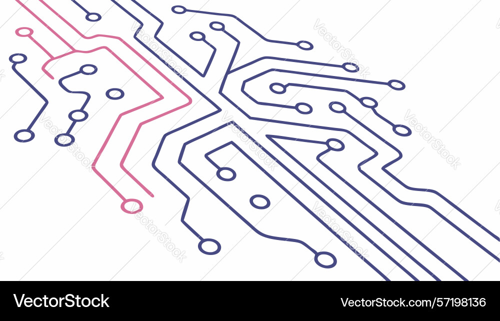 Abstract circuit board lines design generative ai vector image