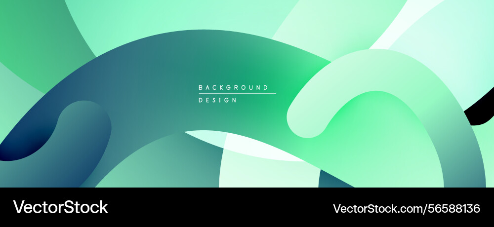 Abstract fluid shapes overlap creating vibrant Vector Image
