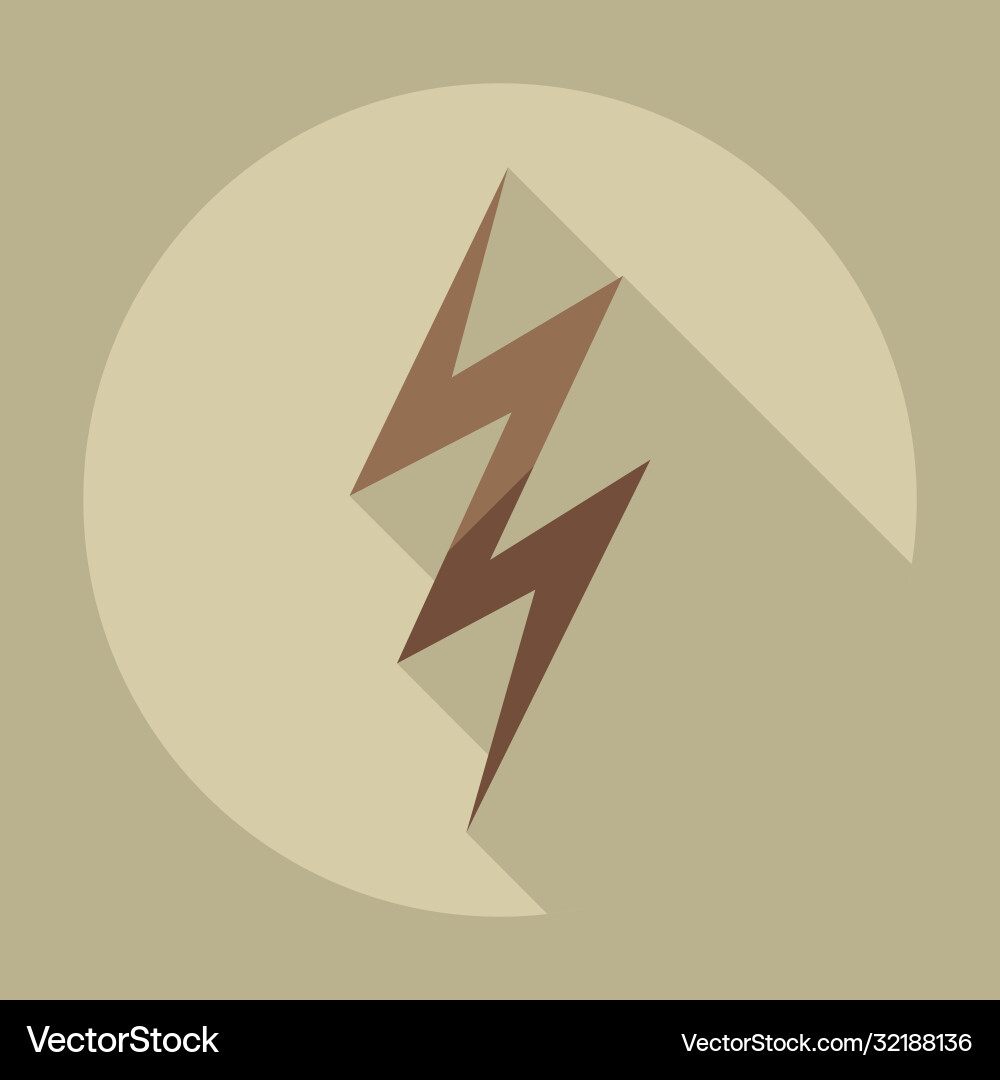 Flat modern design with shadow icons warning vector image