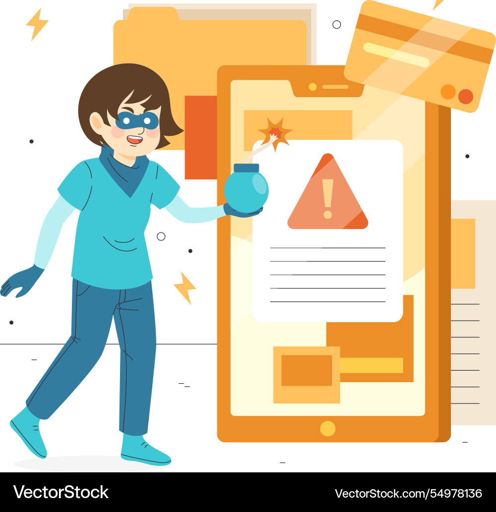 Hacker activity concept Vector Image