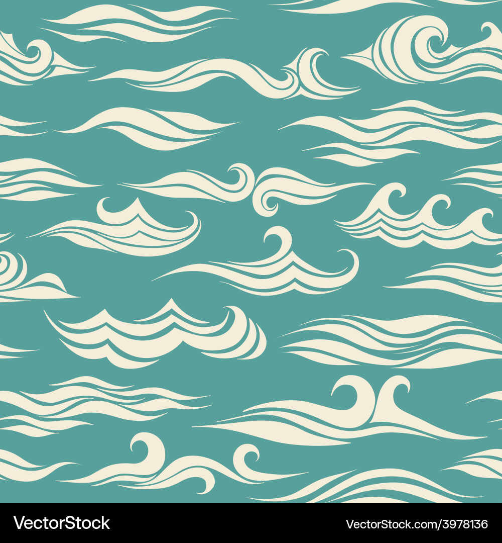 Ocean Wave Pattern Vector Image