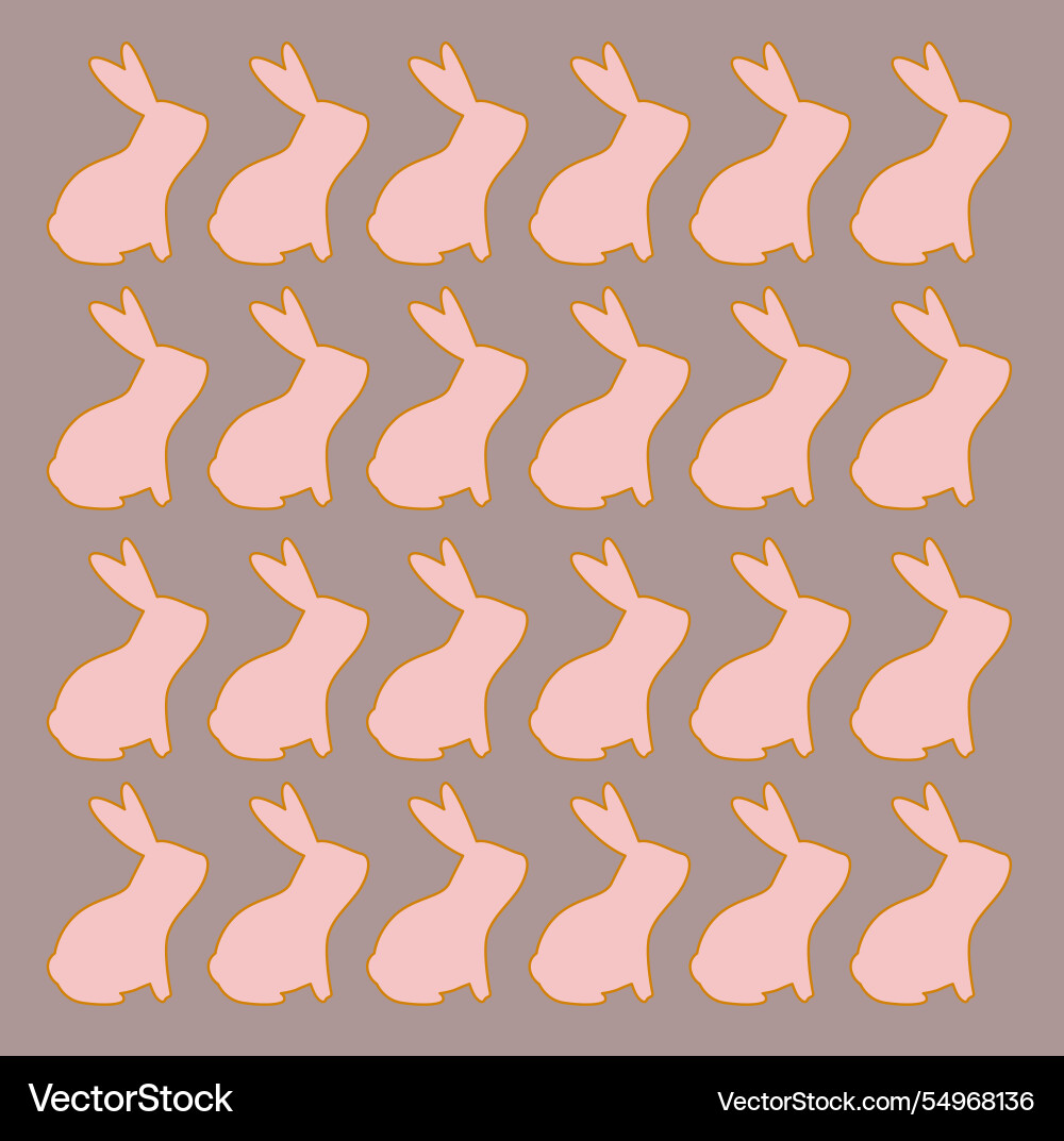 Spring bunnies design pattern texture Vector Image