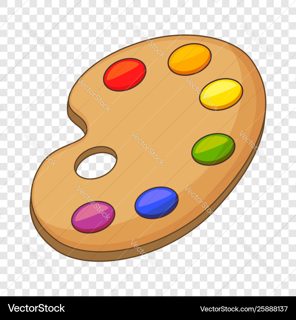 Art palette icon cartoon style Art palette icon cartoon style vector image