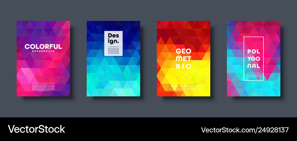 Colorful Geometric Abstract Polygon Background vector image