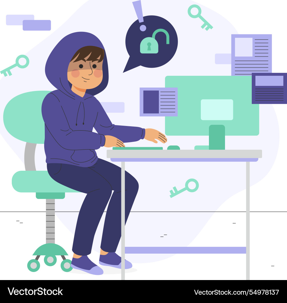 Hacker activity Vector Image