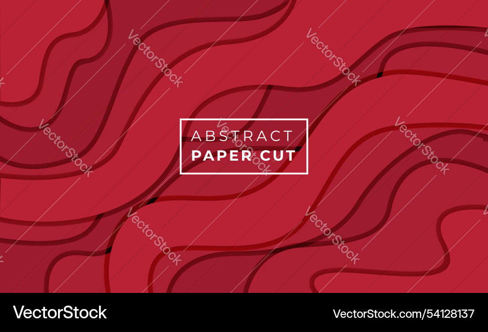 Red papercut design background with overlap layer Red papercut design background with overlap layer vector image