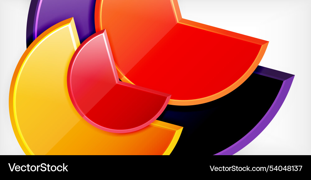Trendy round shapes with triangular angle design Trendy round shapes with triangular angle design Vector Image