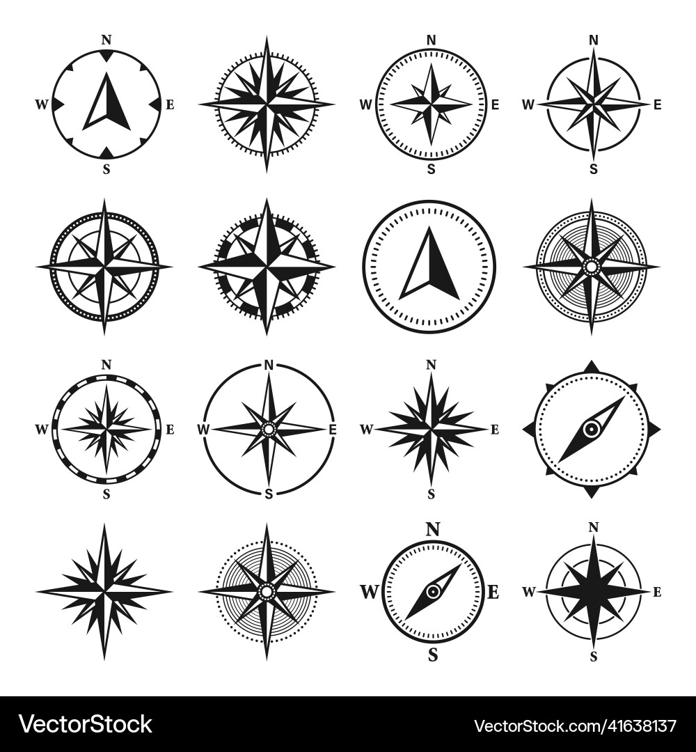 Vintage Marine Wind Rose nautische Diagramm Vintage Marine Wind Rose nautische Diagramm vektorbild