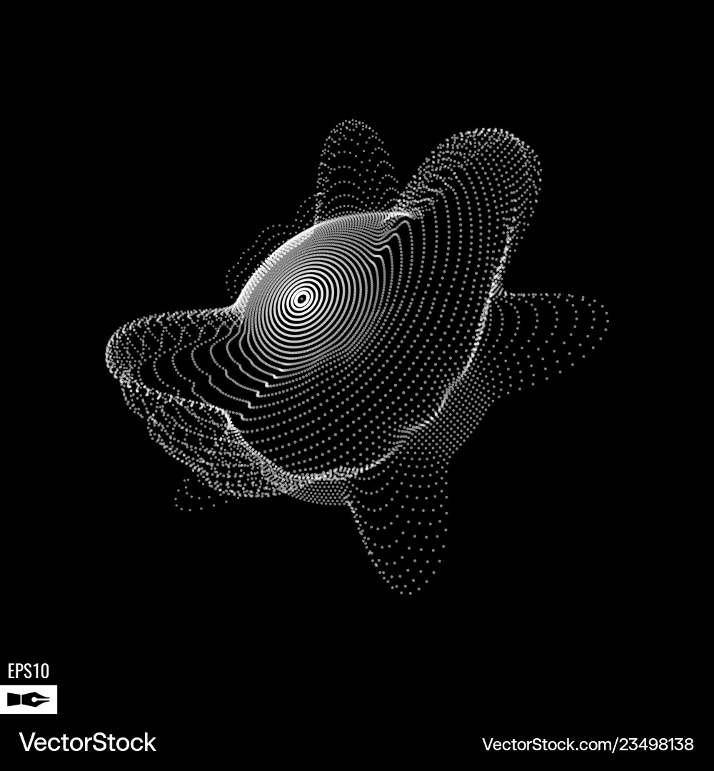 Abstract 3d illuminated distorted mesh sphere Abstract 3d illuminated distorted mesh sphere vector image