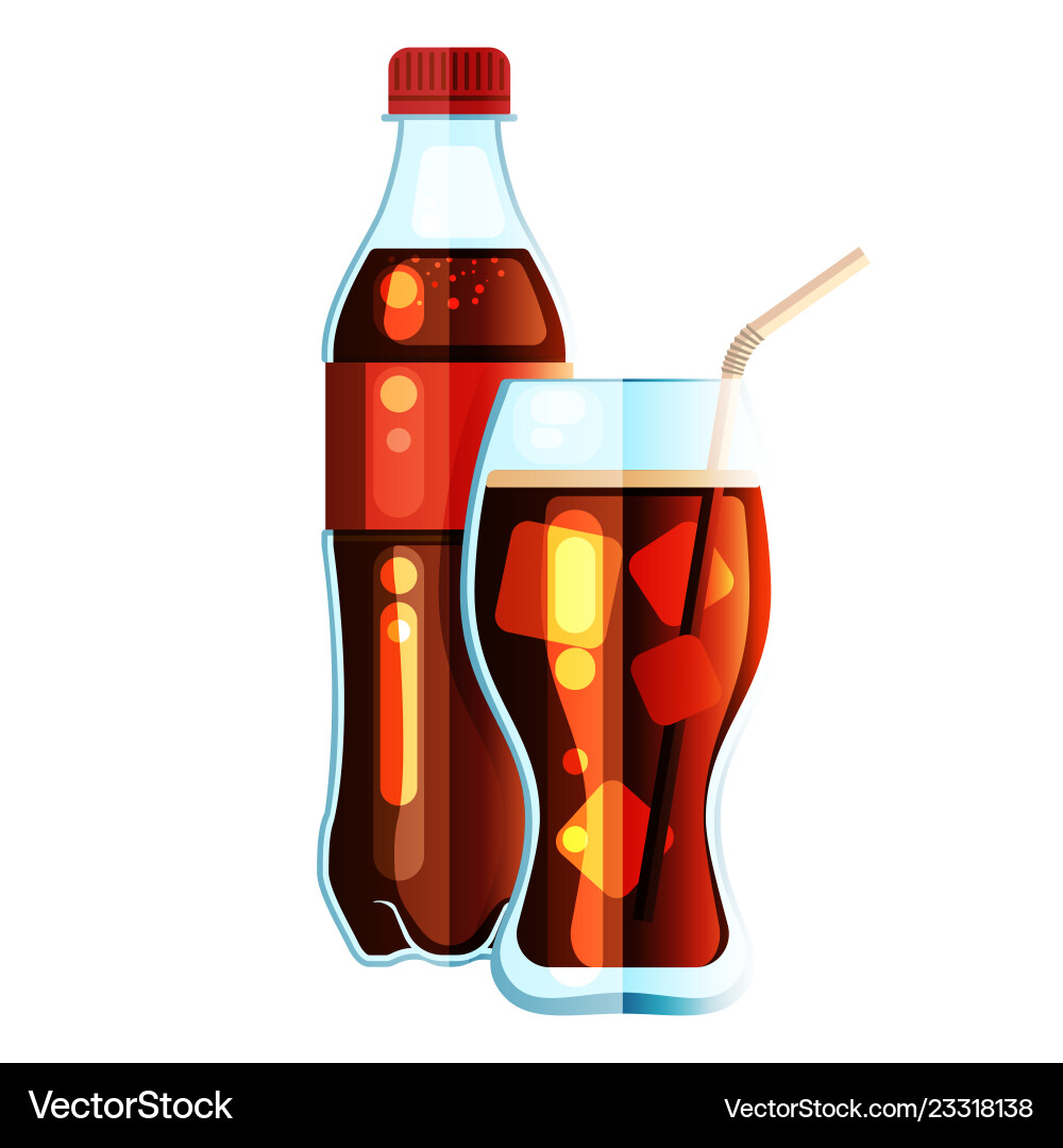 Red Cola Bottle Icon Vector Image