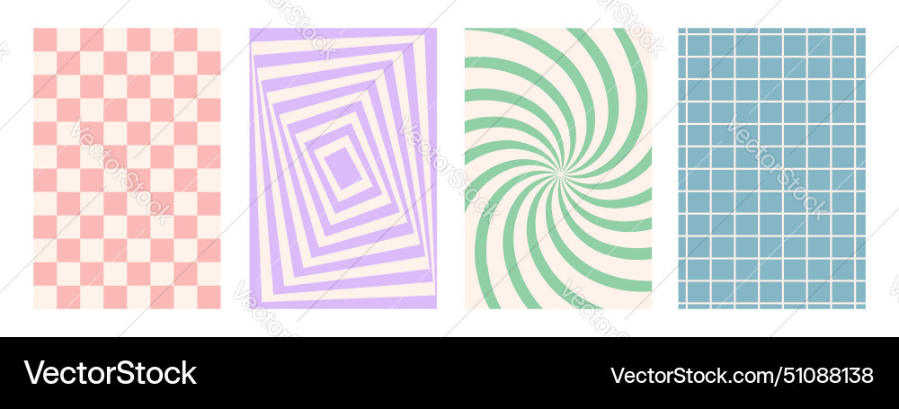 Retro Checkerboard Patterns vector image
