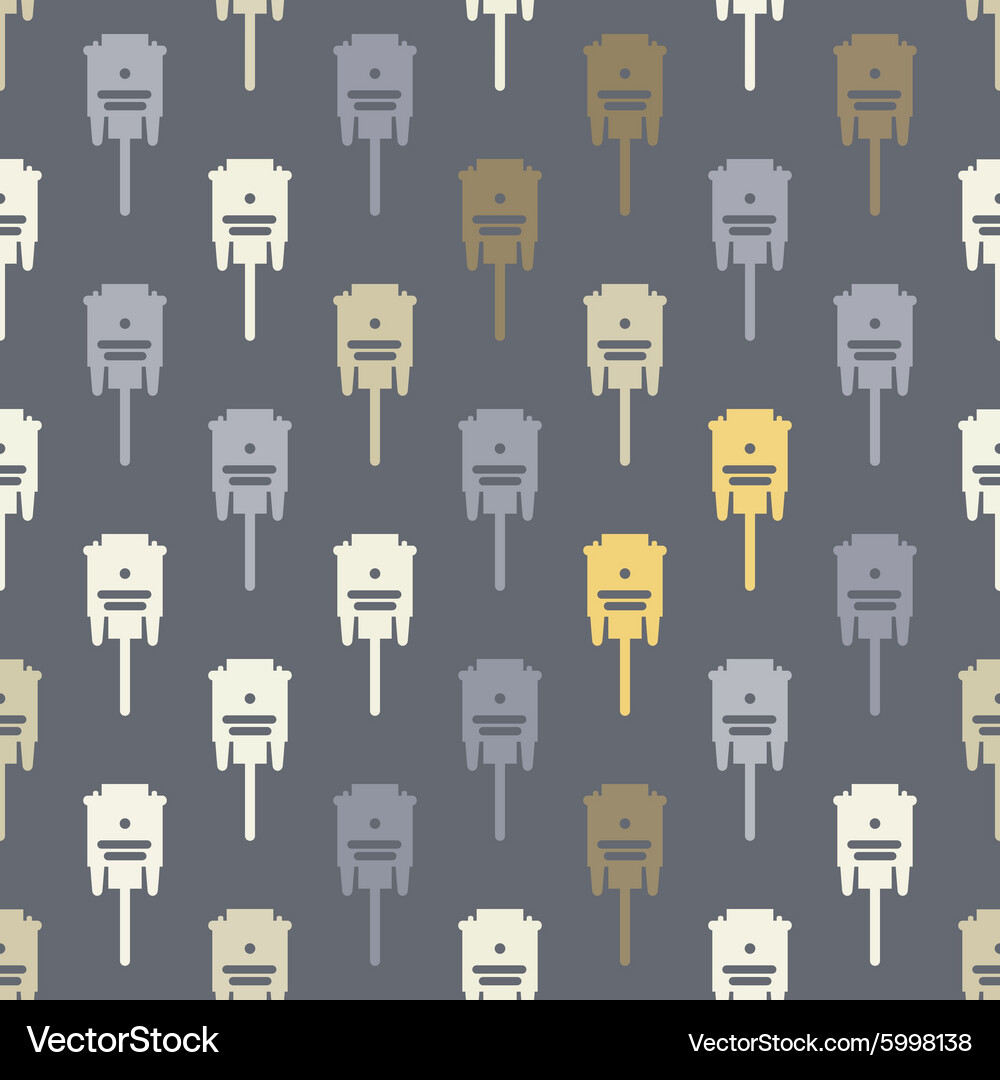 Seamless background with different power cord plug Vector Image
