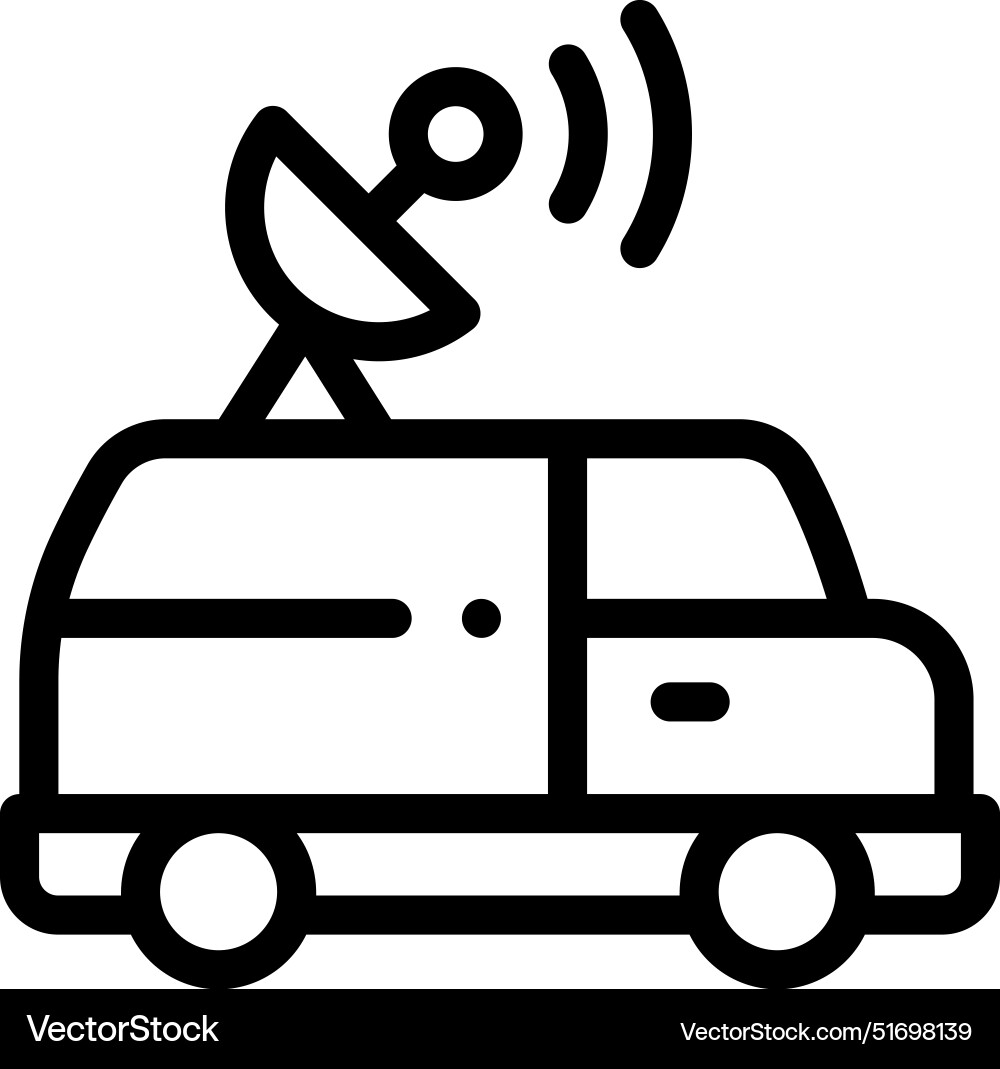 Broadcasting icon thin linear style design Broadcasting icon thin linear style design vector image