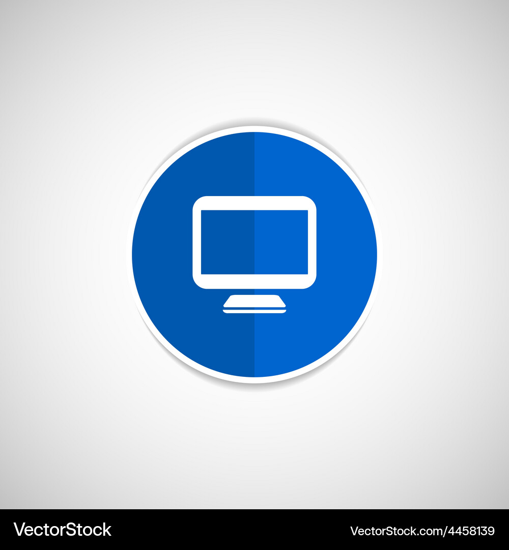 Computer display isolated icon screen monitor Vector Image
