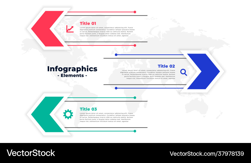 Infographic template in arrow style design vector image