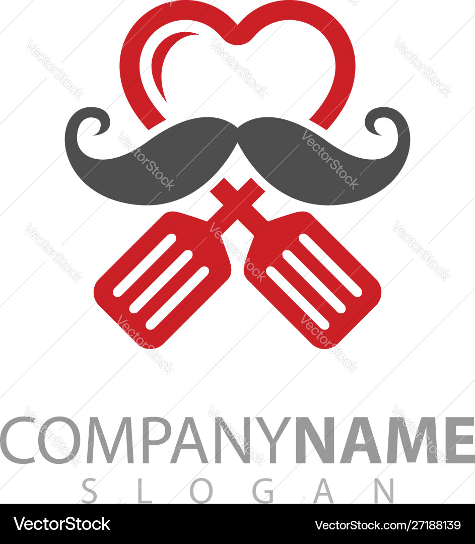 Logo-Vorlage für Essen Koch Restaurant Logo-Vorlage für Essen Koch Restaurant vektorbild
